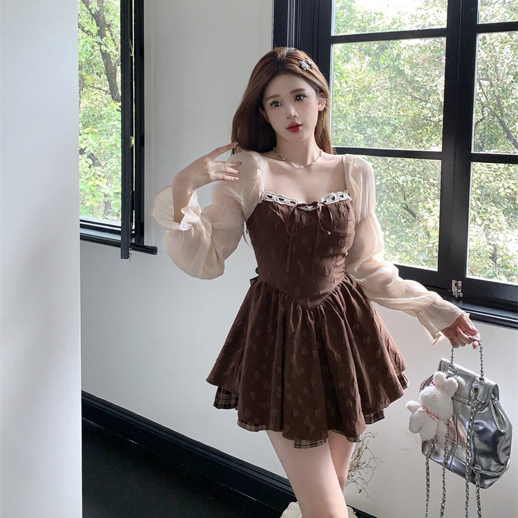 Retro Bow Hearts Princess Dress.