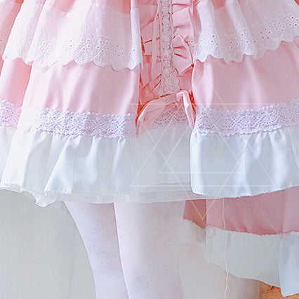 Lolita Tie Puff Femboy Dress.