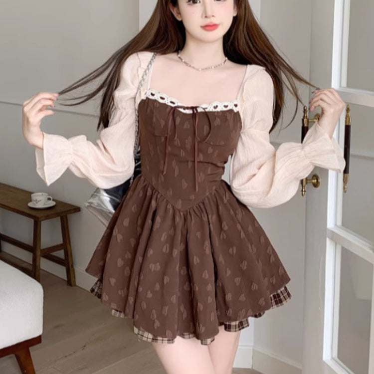 Retro Bow Hearts Princess Dress.
