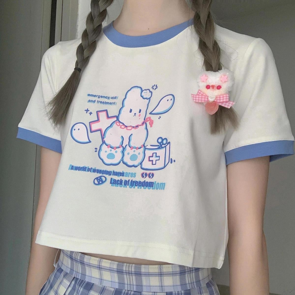 Cute Summer Girly Crop T-shirt