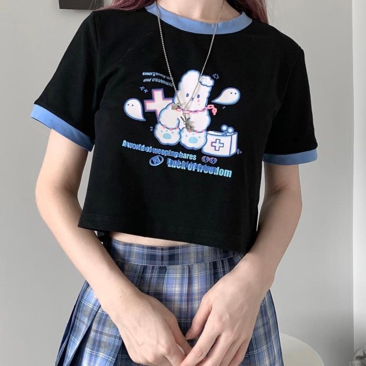 Cute Summer Girly Crop T-shirt