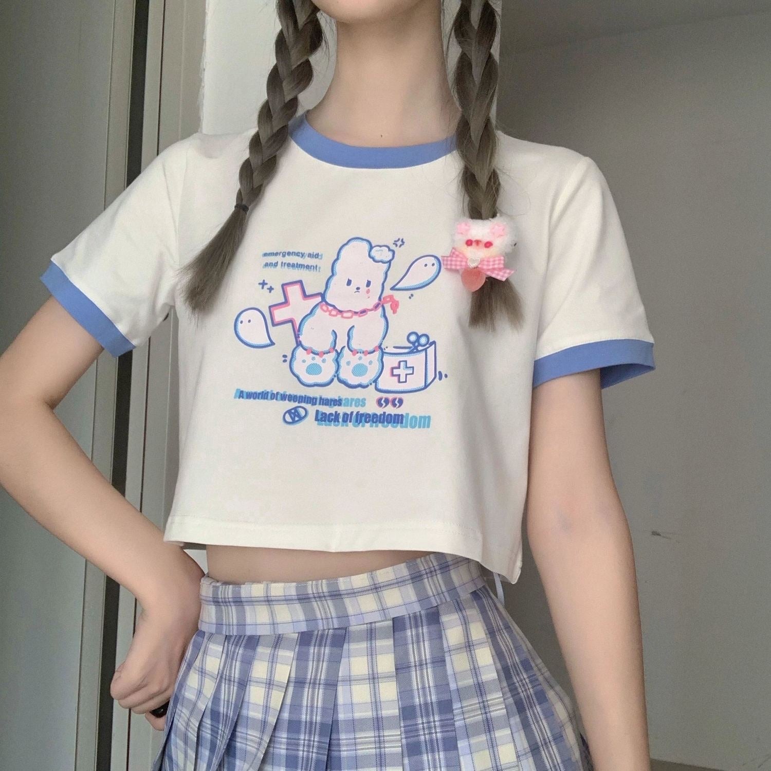 Cute Summer Girly Crop T-shirt