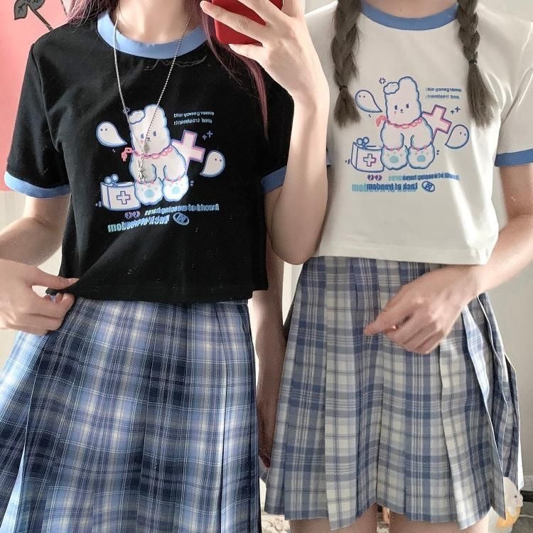 Cute Summer Girly Crop T-shirt