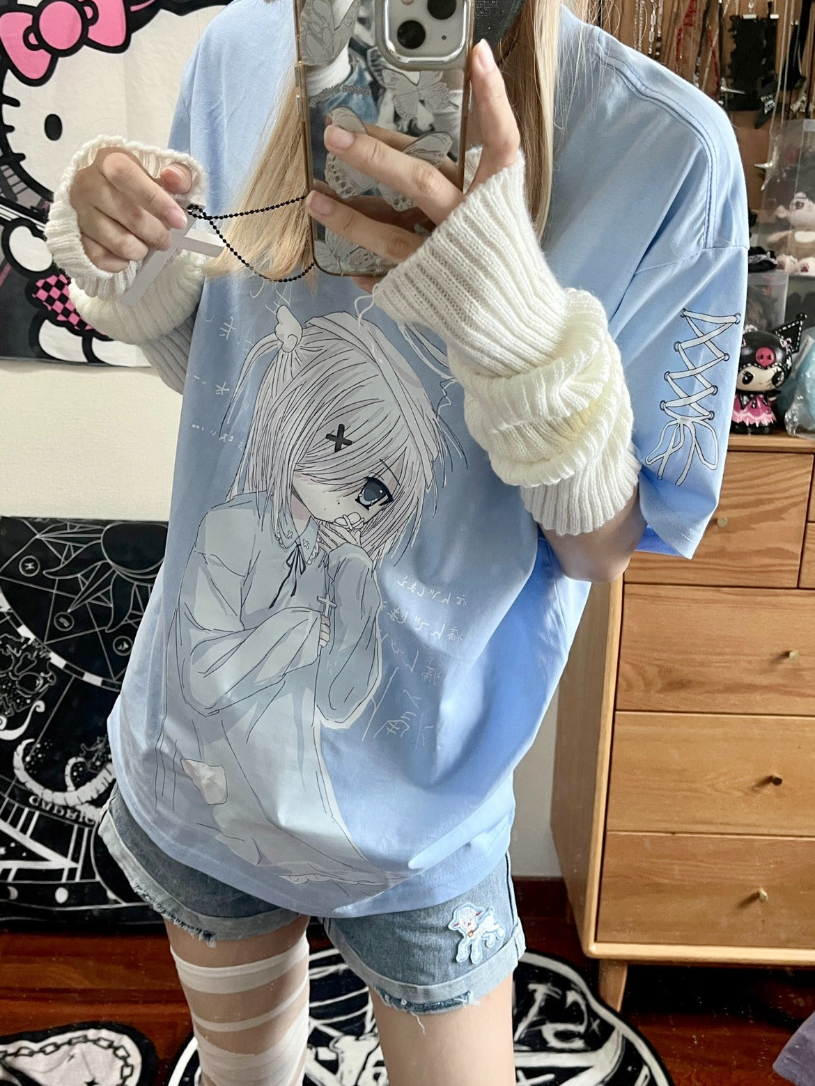 Dropped Shoulde Anime T-shirt