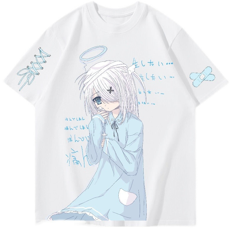 Dropped Shoulde Anime T-shirt