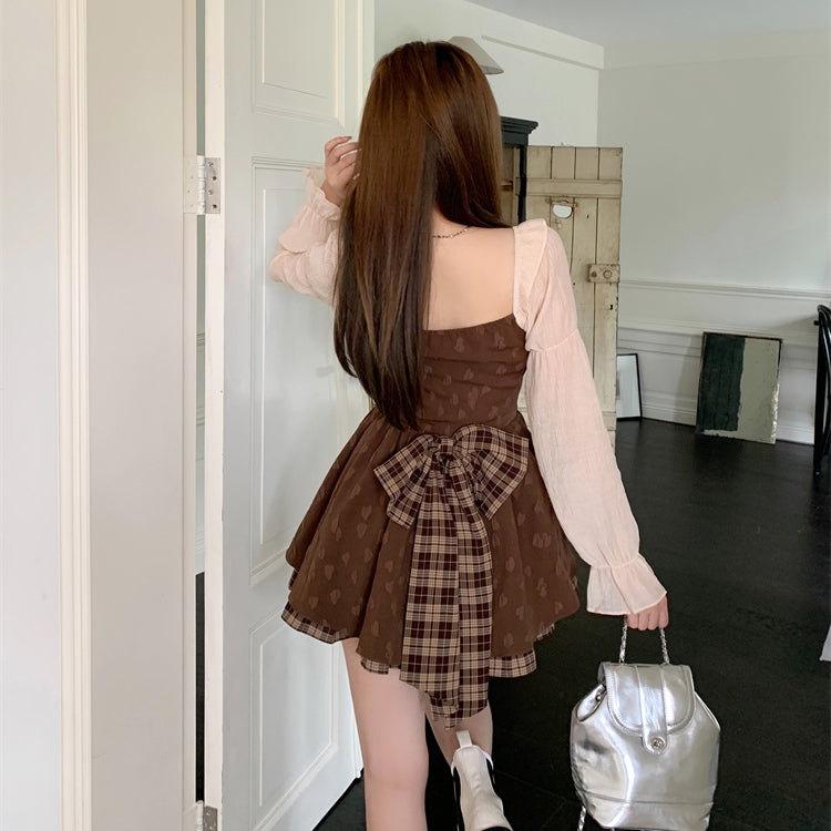 Retro Bow Hearts Princess Dress.