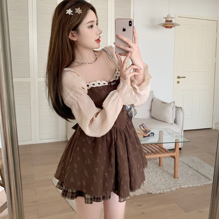 Retro Bow Hearts Princess Dress.