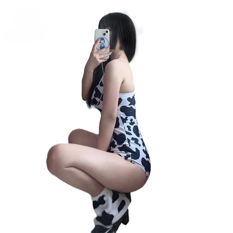 Cute Cow Femboy Swimsuit