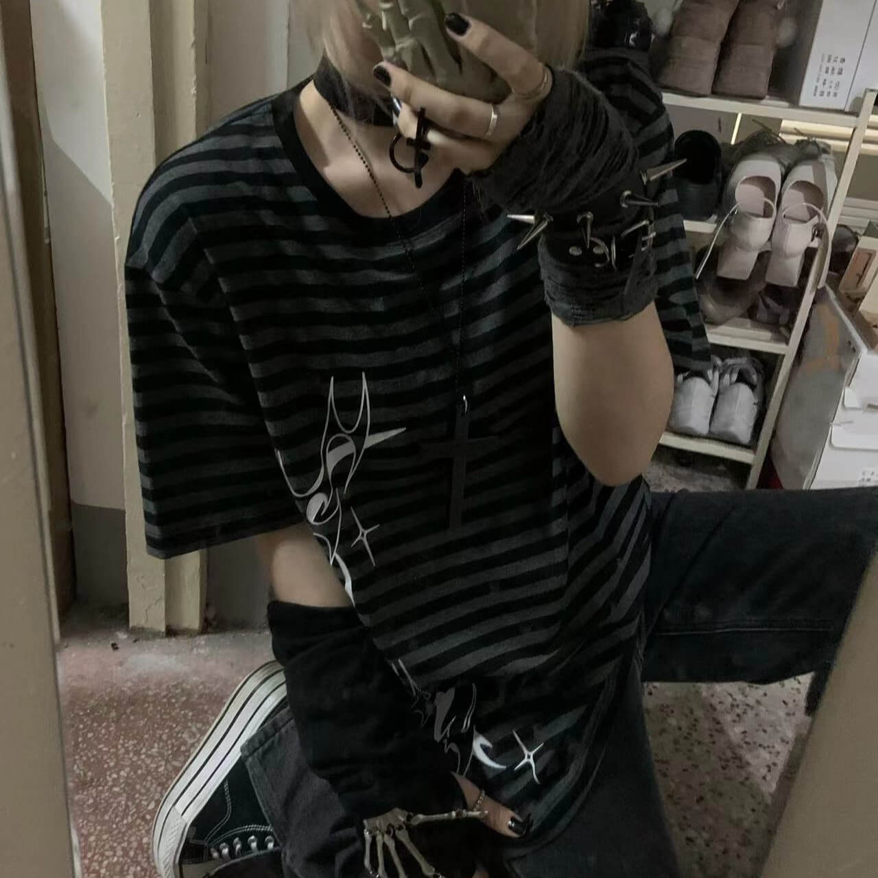 Thorns Striped Oversize T-shirt