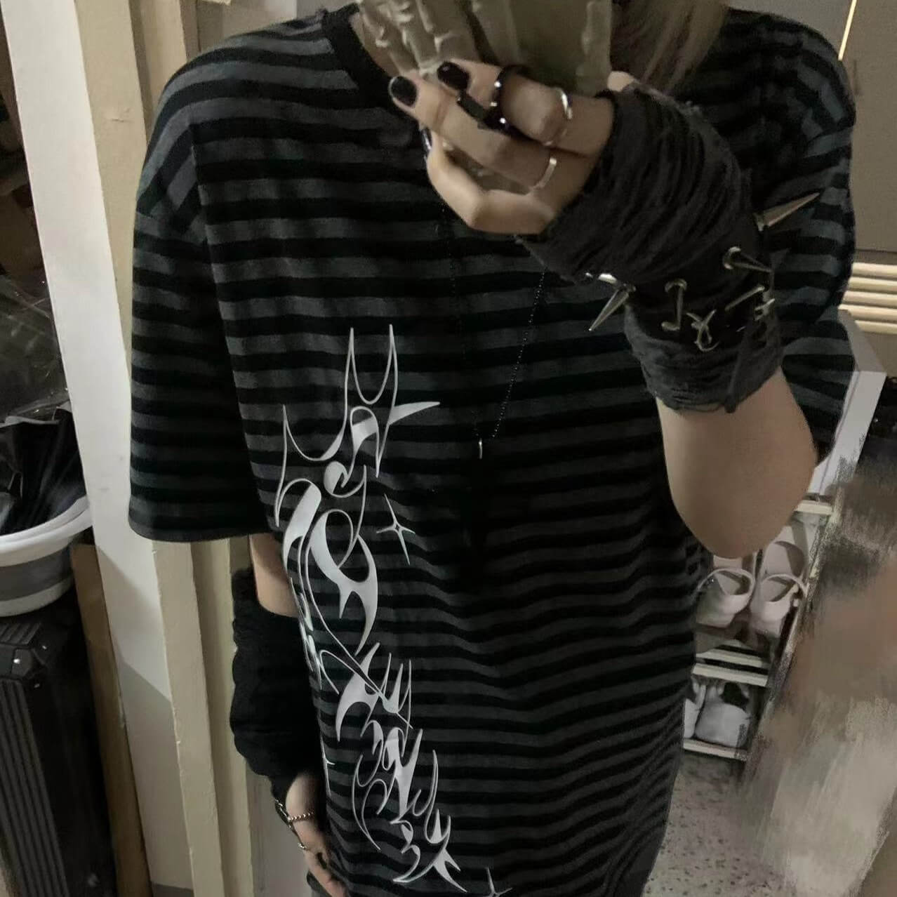 Thorns Striped Oversize T-shirt