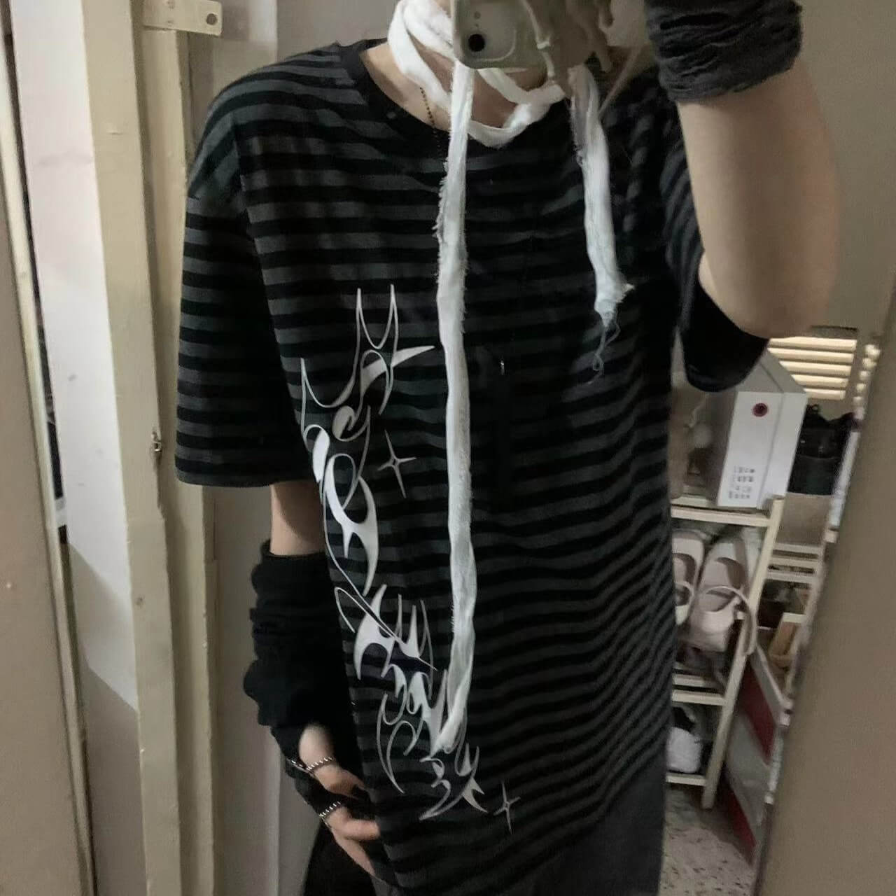 Thorns Striped Oversize T-shirt