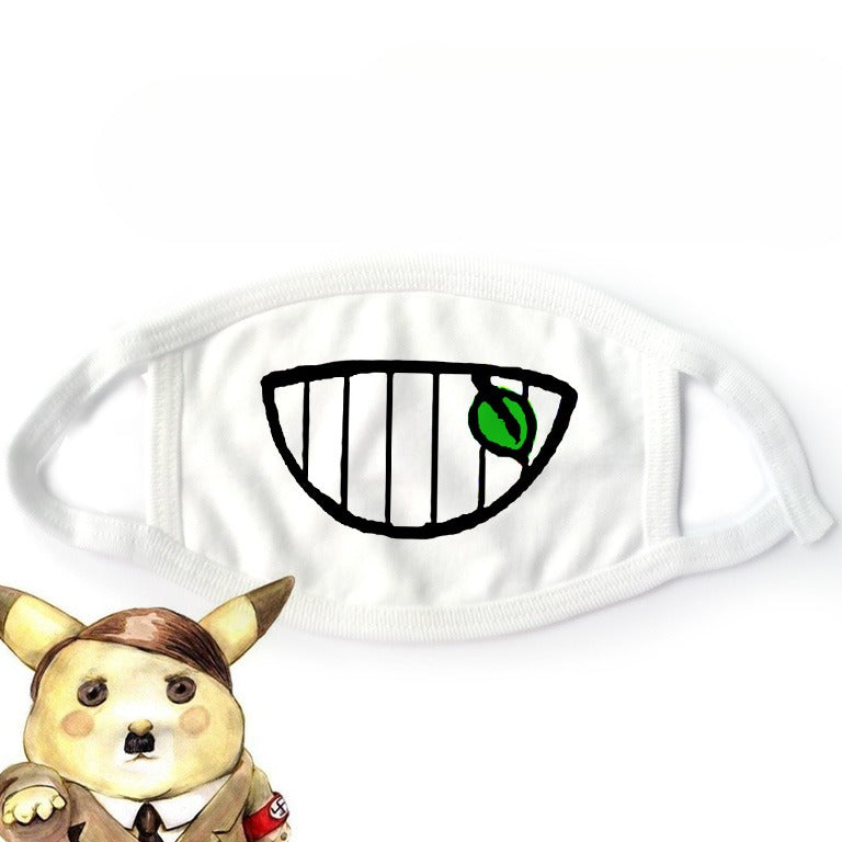 White Kawaii Kaomoji Femboy Mask