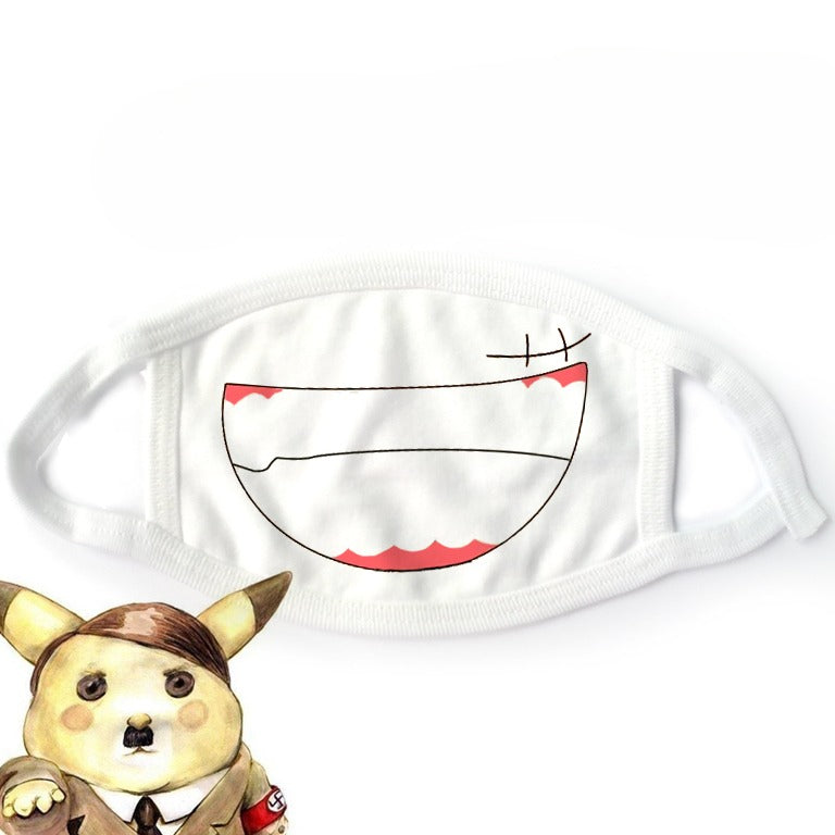 White Kawaii Kaomoji Femboy Mask