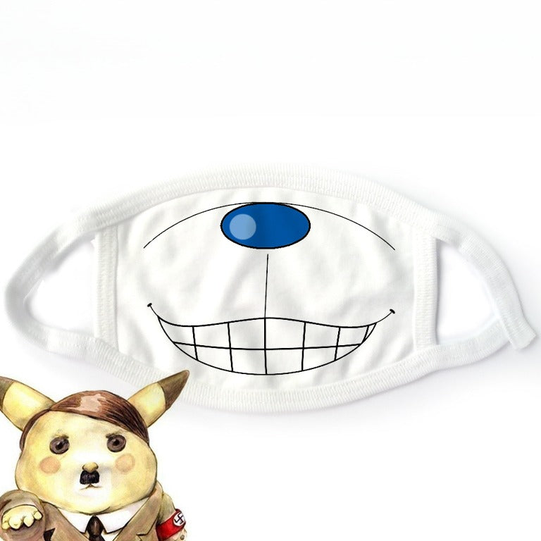 White Kawaii Kaomoji Femboy Mask