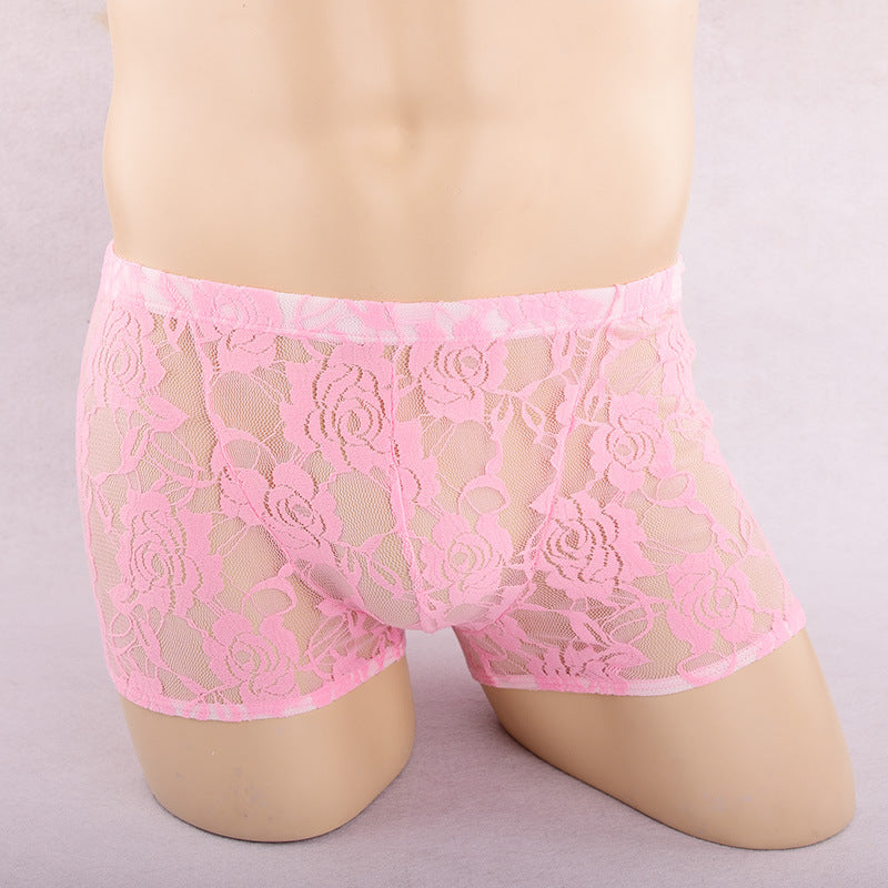 Sheer Lace Boxer Briefs