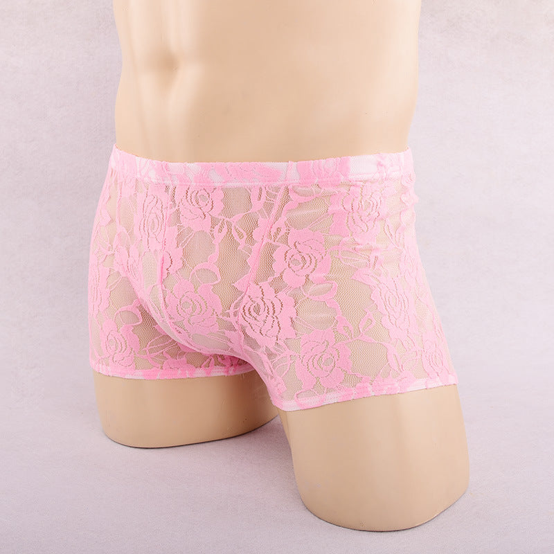 Sheer Lace Boxer Briefs
