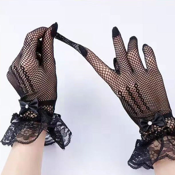 Lace Fishnet Gloves