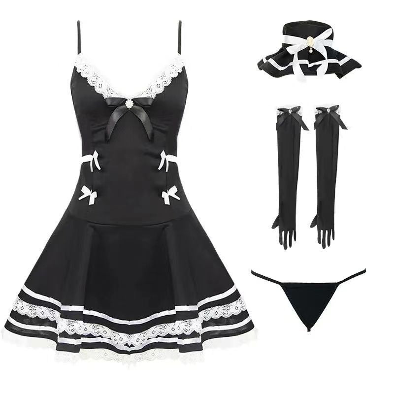 Lace Backless Ties Dress Set