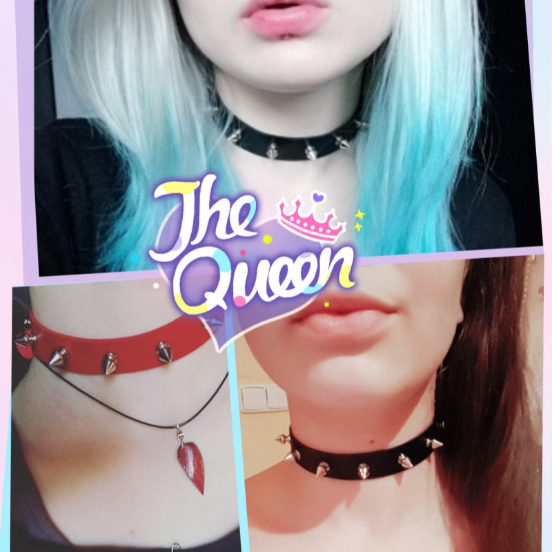 Goth Pointy Studded Choker