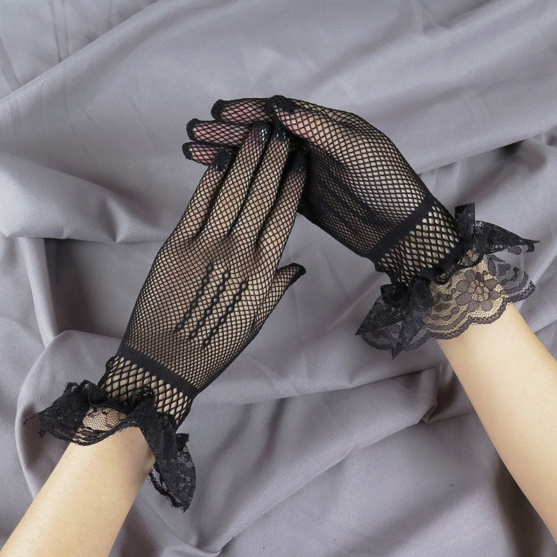 Lace Fishnet Gloves