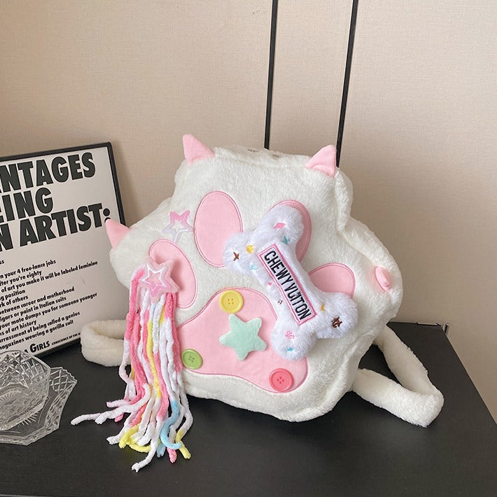 Plush Cat Paw Femboy Backsack