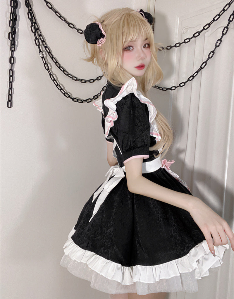 Hollow Cheongsam Maid Outfit