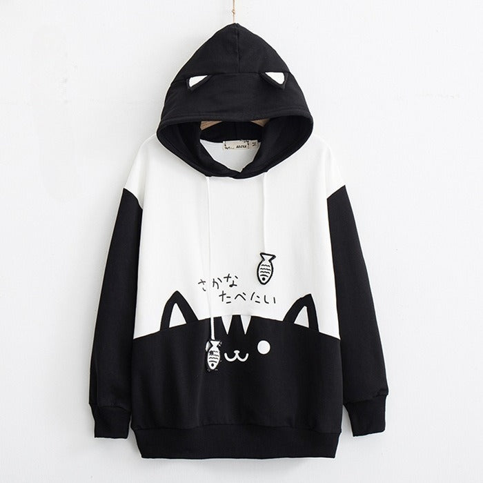 Mori Boy Cat Fish Hoodie