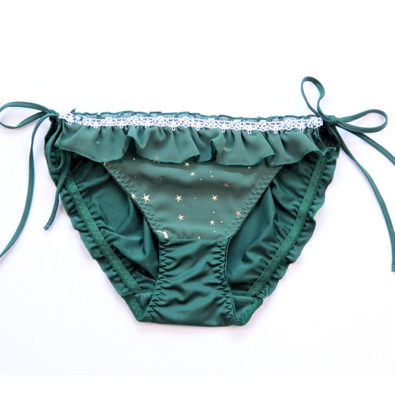 Cute Crescent Star Whimsical Panties