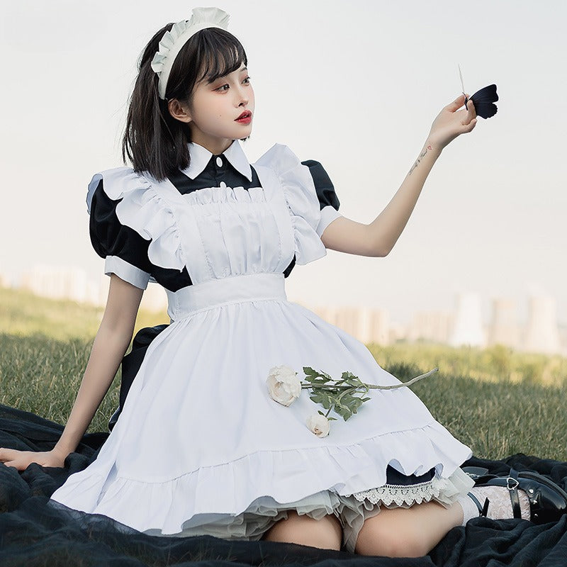 Black and White Lolita Maid Costume