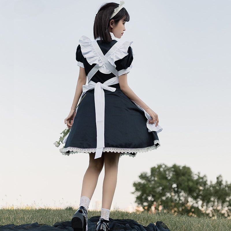 Black and White Lolita Maid Costume