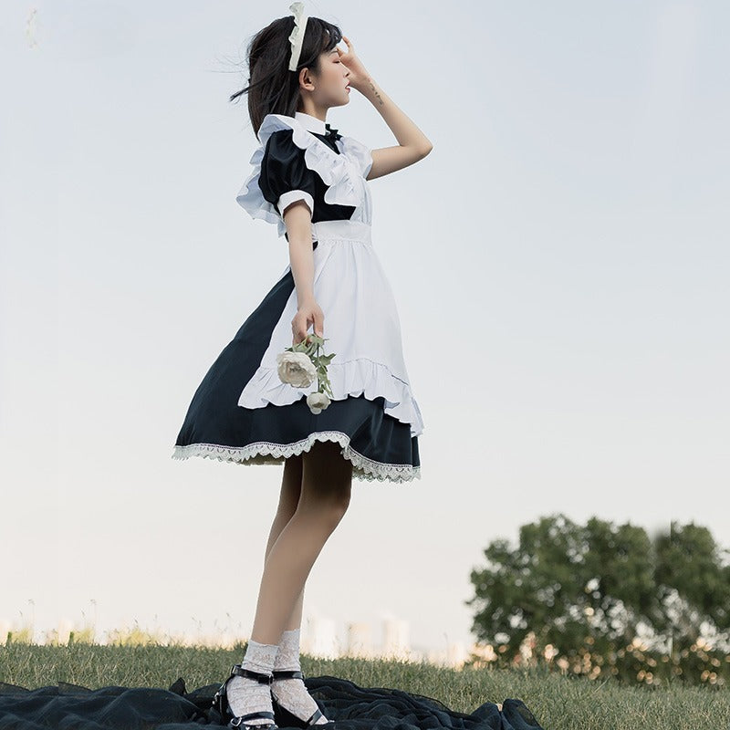 Black and White Lolita Maid Costume