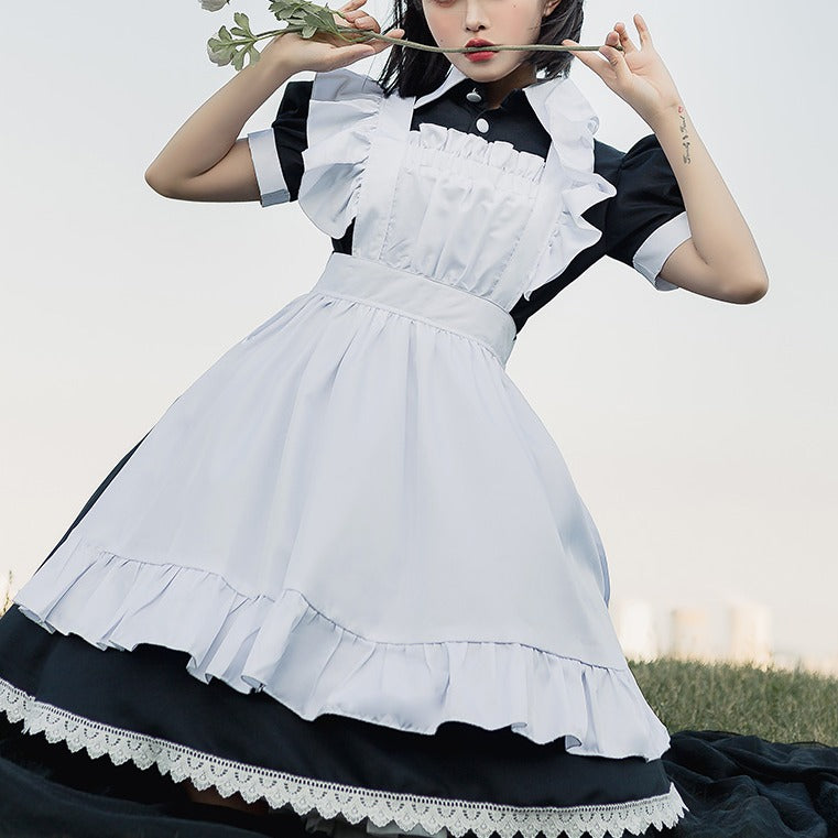 Black and White Lolita Maid Costume