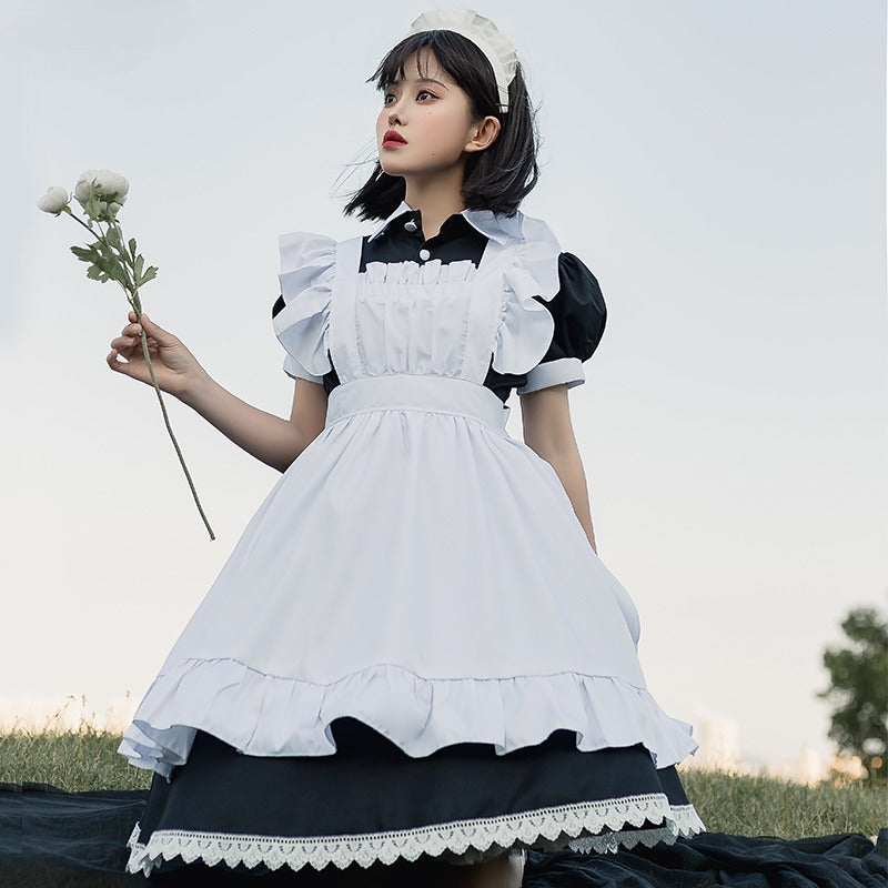 Black and White Lolita Maid Costume