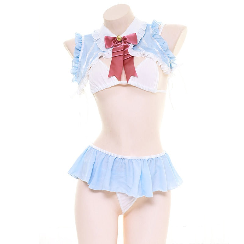 Bunny Maid Chiffon Bikini Lingerie Set