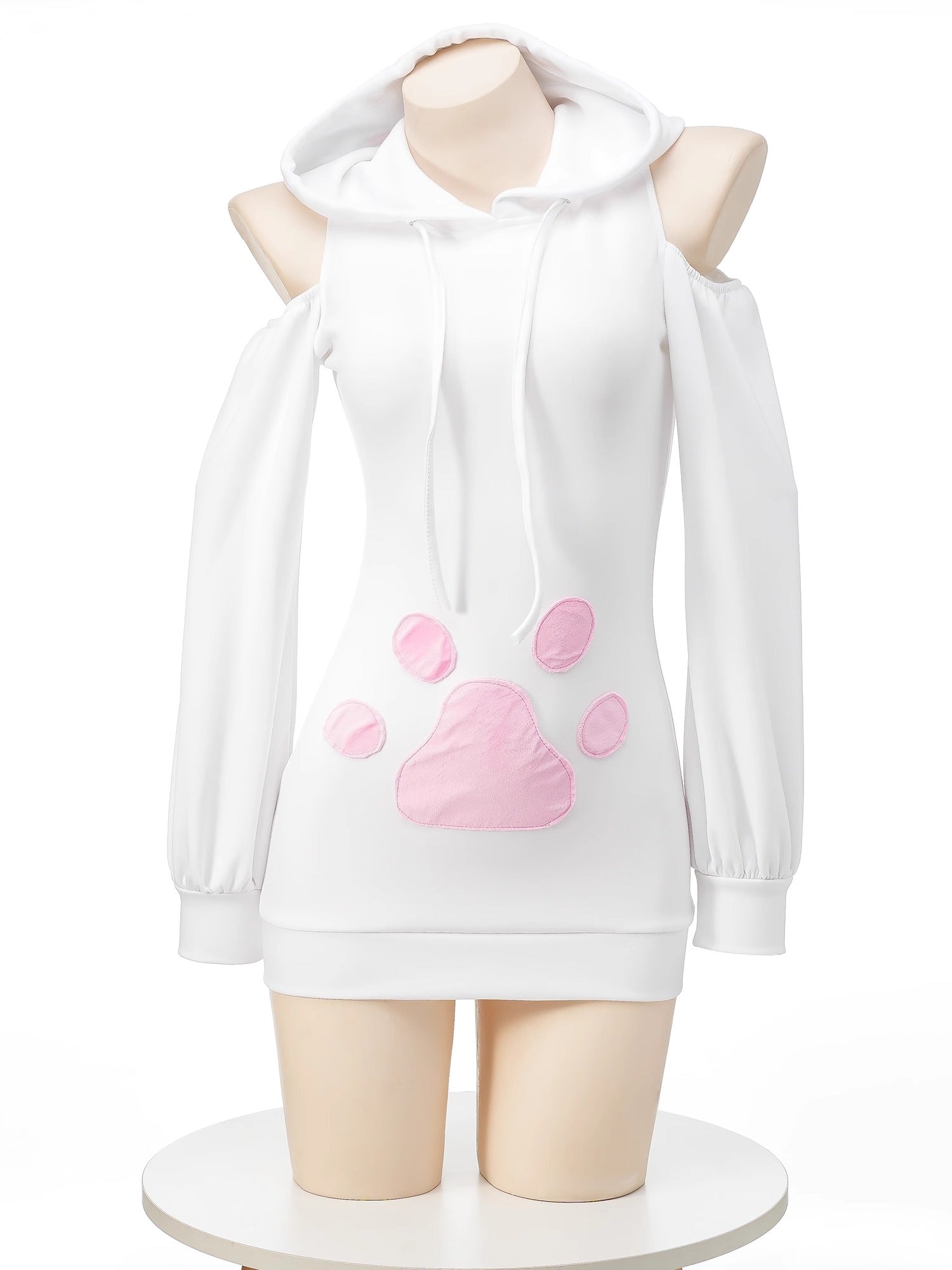 Cat Paw Bunny Pullover Hooded Dress