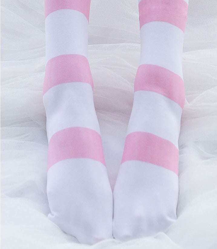 Cat Paw Striped Stockings