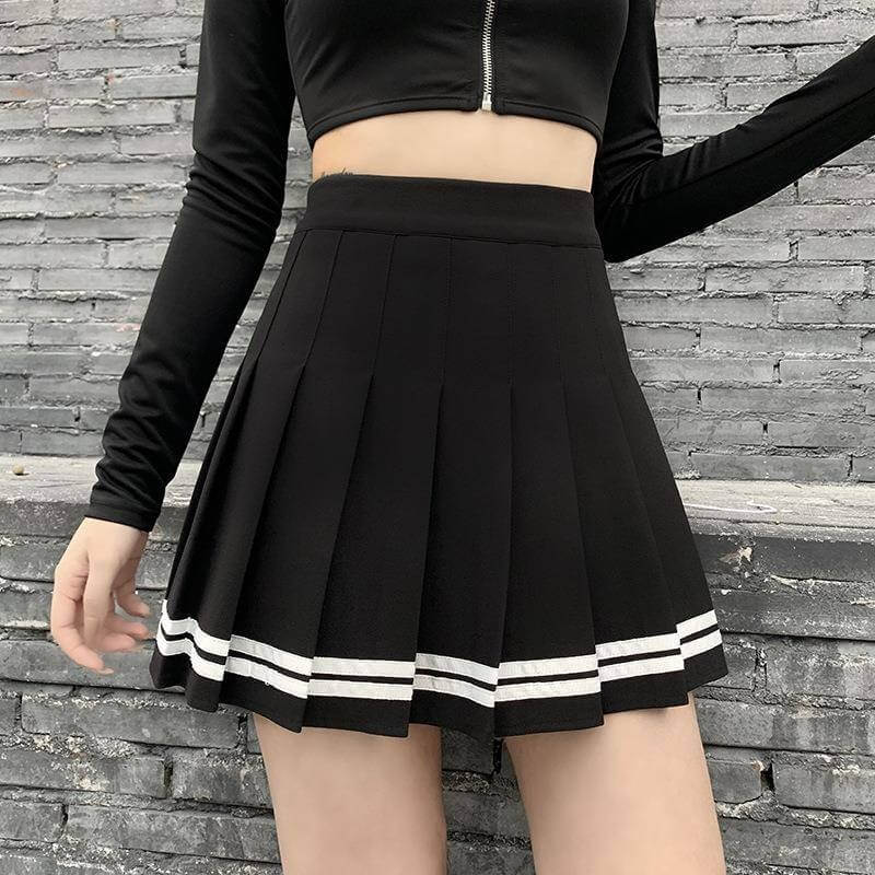 Classic Femboy Stripe Pleat Skirt