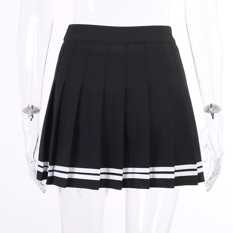 Classic Femboy Stripe Pleat Skirt