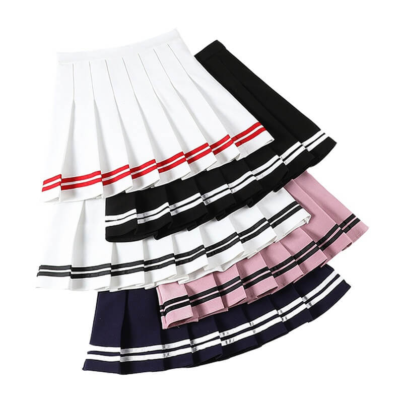 Classic Femboy Stripe Pleat Skirt