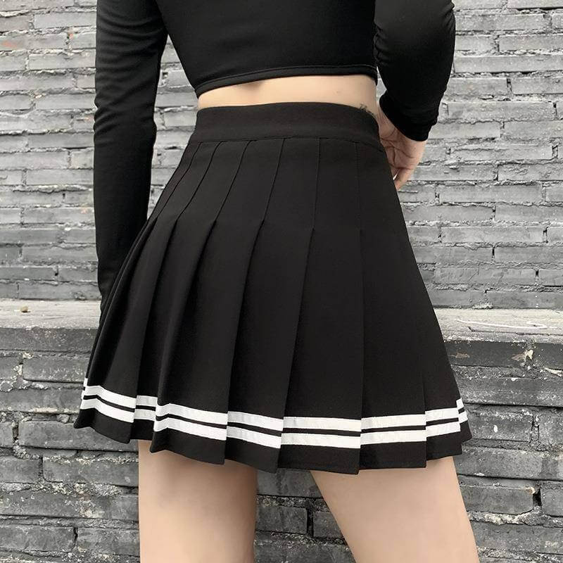 Classic Femboy Stripe Pleat Skirt