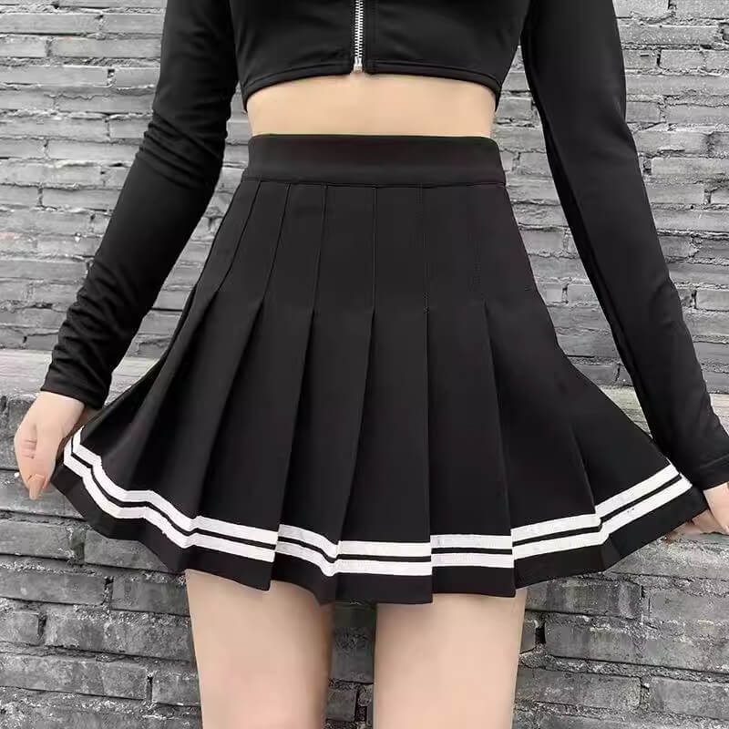 Classic Femboy Stripe Pleat Skirt