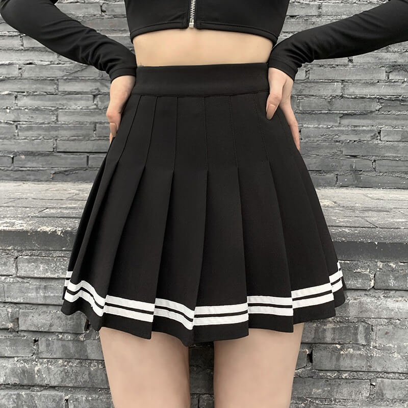 Classic Femboy Stripe Pleat Skirt