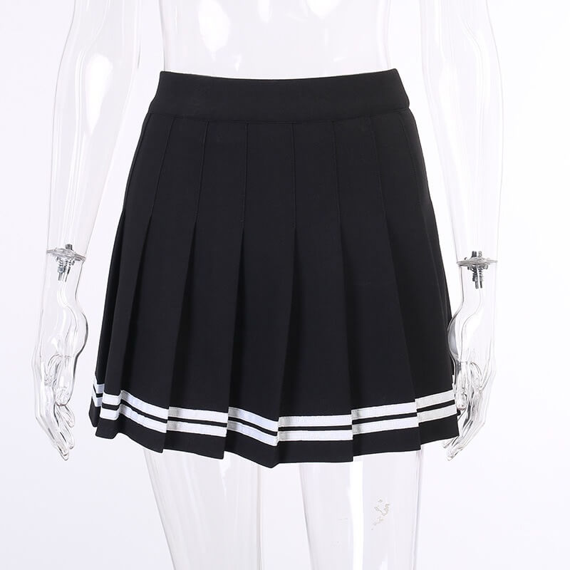 Classic Femboy Stripe Pleat Skirt