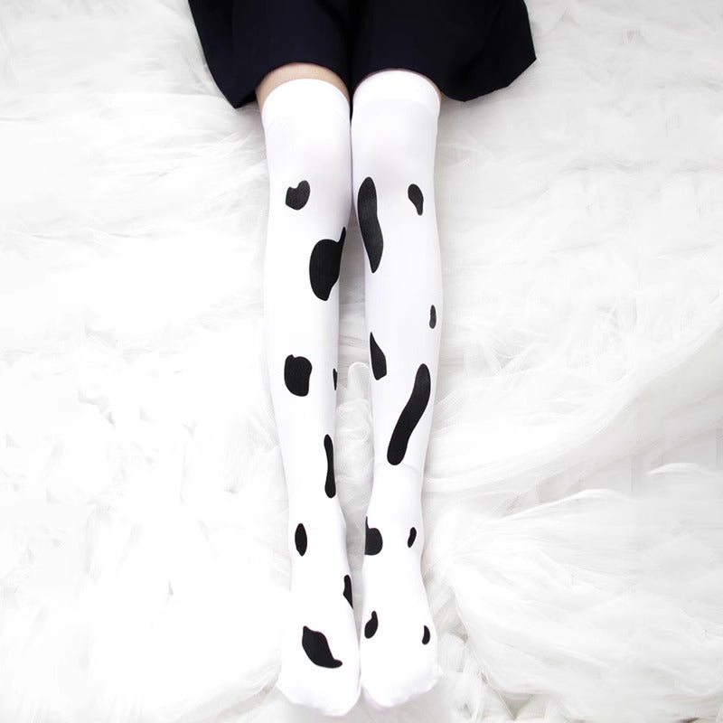 Cow Thigh High Stockings