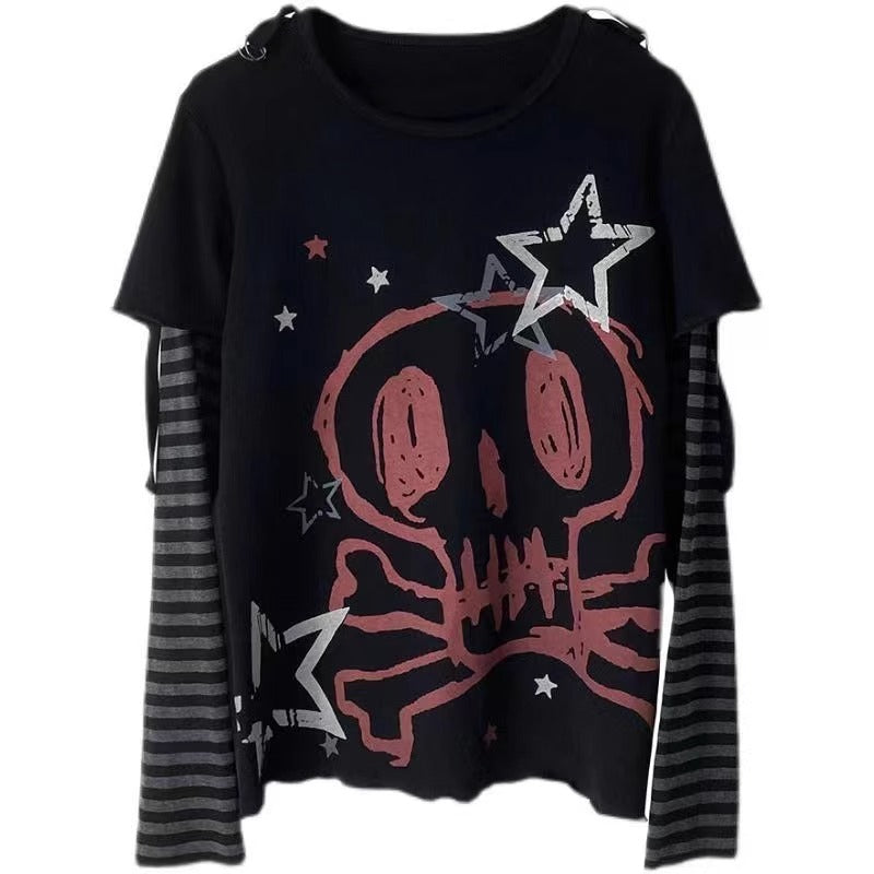 Cross Skull Emo T-shirt