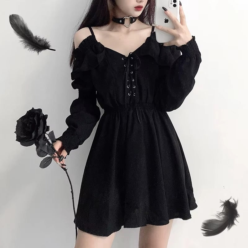 Dark Femboy Goth Dress