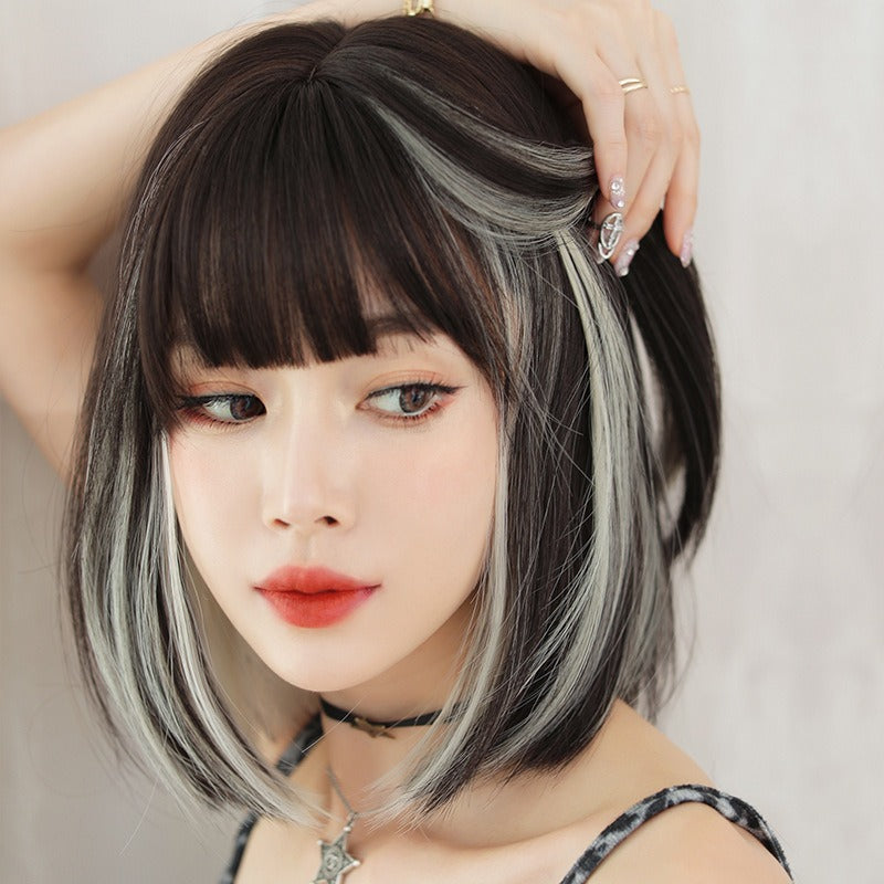 Earring Color Short Femboy Wig