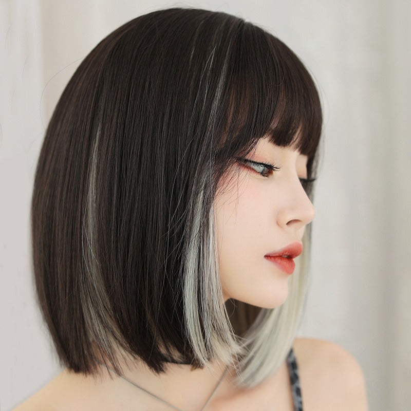 Earring Color Short Femboy Wig