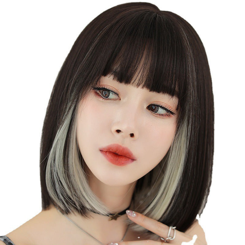 Earring Color Short Femboy Wig