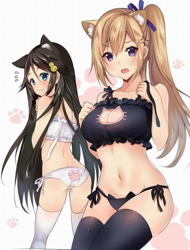 Cat Anime Lingerie femboy